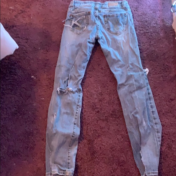 ripped straight leg jeans - Picture 2 of 4